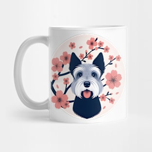 Cesky Terrier Celebrates Spring with Cherry Blossoms Mug